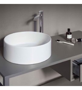 NIC Design Ovvio Umywalka nablatowa Ø45 cm Tondo Biały 001449.001