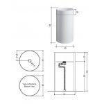 NIC Design Ovvio Umywalka wolnostojąca Ø45 cm Biały 001453.001