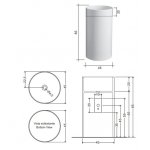 NIC Design Ovvio Umywalka wolnostojąca Ø45 cm Biały 001455.001