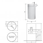 NIC Design Ovvio Umywalka wolnostojąca Ø45 cm Biały 001454.001