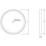 NIC Design Parentesi Tondo Lustro ścienne 50 cm indygo 012788.066