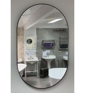 NIC Design Pastille Lustro ścienne 80x50 cm Czarny mat 012777.064