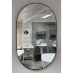 NIC Design Pastille Lustro ścienne 80x50 cm Czarny mat 012777.064