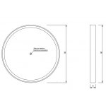 NIC Design Pastille Tondo Lustro ścienne 50 cm szczotkowany brąz 012780.065