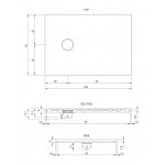 NIC Design Piano Brodzik wpuszczany 70x100 cm Biały 002525.001