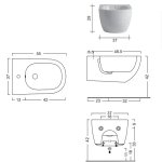 NIC Design Pin Bidet wiszący Biały 004706.001