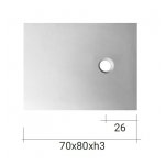 NIC Design Plaid Brodzik ceramiczny 70x80 cm Biały 002540.001