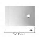 NIC Design Plaid Brodzik ceramiczny 70x110 cm Biały 002508.001