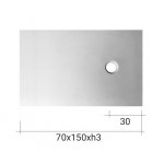 NIC Design Plaid Brodzik ceramiczny 70x150 cm Biały 002504.001