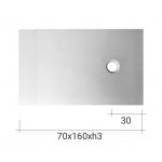 NIC Design Plaid Brodzik ceramiczny 70x160 cm Biały 002503.001