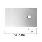 NIC Design Plaid Brodzik ceramiczny 70x170 cm Biały 002502.001