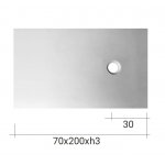 NIC Design Plaid Brodzik ceramiczny 70x200 cm Biały 002500.001