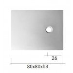 NIC Design Plaid Brodzik ceramiczny 80x80 cm Biały 002499.001