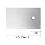 NIC Design Plaid Brodzik ceramiczny 80x200 cm Biały 002488.001