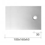 NIC Design Plaid Brodzik ceramiczny 100x160 cm Biały 002751.001