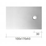 NIC Design Plaid Brodzik ceramiczny 100x170 cm Biały 002752.001