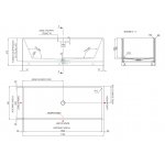 NIC Design Pool Wanna narożna lewa 70x170 cm Biały 014466.001