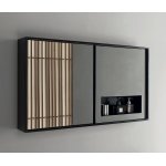 NIC Design Safka ścienna z lustrem 105x50 cm Nero matt 012791.064