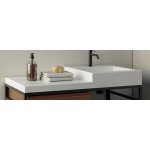 NIC Design Semplice 105 Umywalka ceramiczna z blatem po lewej 105x48 cm Biały 001381CF.001