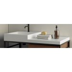NIC Design Semplice 105 Umywalka ceramiczna z blatem po prawej 105x48 cm Biały 001382CF.001