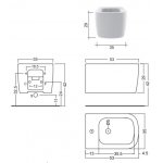 Nic Design Semplice Bidet wiszący biały 004367.001