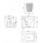 NIC Design Semplice Miska WC stojąca Rimless 003368.001