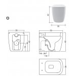 NIC Design Semplice Miska WC stojąca Rimless 003369.001