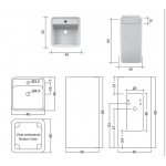 Nic Design Semplice Umywalka wolnostojąca 40x40 cm 001371.001