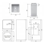 Nic Design Semplice Umywalka wolnostojąca 40x40 cm 001372.001