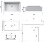 Nic Design Semplice Umywalka nablatowa 60x37 cm 001383.001