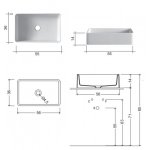 Nic Design Semplice Umywalka nablatowa 55x36 cm 001481.001