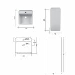 Nic Design Semplice Umywalka wolnostojąca 40x40 cm Biały 001374.001