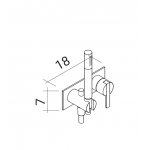 NIC Design Solo Bateria natryskowa z przyłączem Chrom NC.SO0071