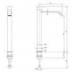 NIC Design Solo Bateria umywalkowa jednootworowa wysoka Chrom NC.SO0018