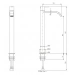 NIC Design Solo Bateria umywalkowa jednootworowa wysoka Chrom NC.SO0016