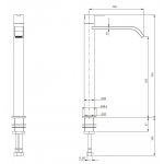 NIC Design Solo Bateria umywalkowa jednootworowa wysoka Chrom NC.SO0019