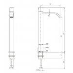 NIC Design Solo Bateria umywalkowa jednootworowa wysoka Chrom NC.SO0017