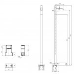NIC Design Solo Bateria umywalkowa wolnostojąca Chrom NC.SO0013
