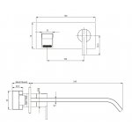 NIC Design Solo Bateria umywalkowa ścienna Chrom NC.SODX37