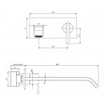 NIC Design Solo Bateria umywalkowa ścienna Chrom NC.SODX38