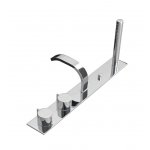 NIC Design Solo Bateria wannowa nablatowa 5-otworowa Chrom NC.SO0043