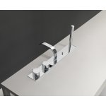 NIC Design Solo Bateria wannowa nablatowa 5-otworowa Chrom NC.SO0043