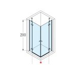 Novellini BRERA LITE A Kabina prysznicowa narożna 85x85 cm Chrom BRLTA85L-1K