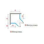 Novellini BRERA LITE A Kabina prysznicowa narożna 85x85 cm Chrom BRLTA85L-1K