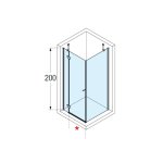 Novellini BRERA LITE F Ścianka boczna do kabiny 110 cm Chrom BRLTF110-1K