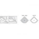 Novellini New Victory Brodzik półokrągły 80x80 cm biały A VINR8011-30