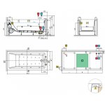 Novellini Calos 2.0 Wanna prostokątna do zabudowy 170x70 cm biała C2117070