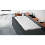 Novellini Calos Wanna prostokątna do zabudowy z nóżkami 170x75 cm biała CA1117075-A