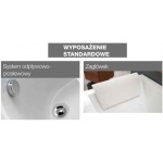 Novellini Calos Wanna prostokątna do zabudowy ze stelażem 160x70 cm biała CA1216070C-A2