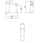 Novellini Fly 2 Bateria umywalkowa chrom RUBLA151NO-K